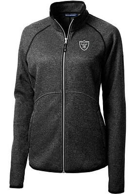 Cutter and Buck Las Vegas Raiders Womens Charcoal Mainsail Light Weight Jacket