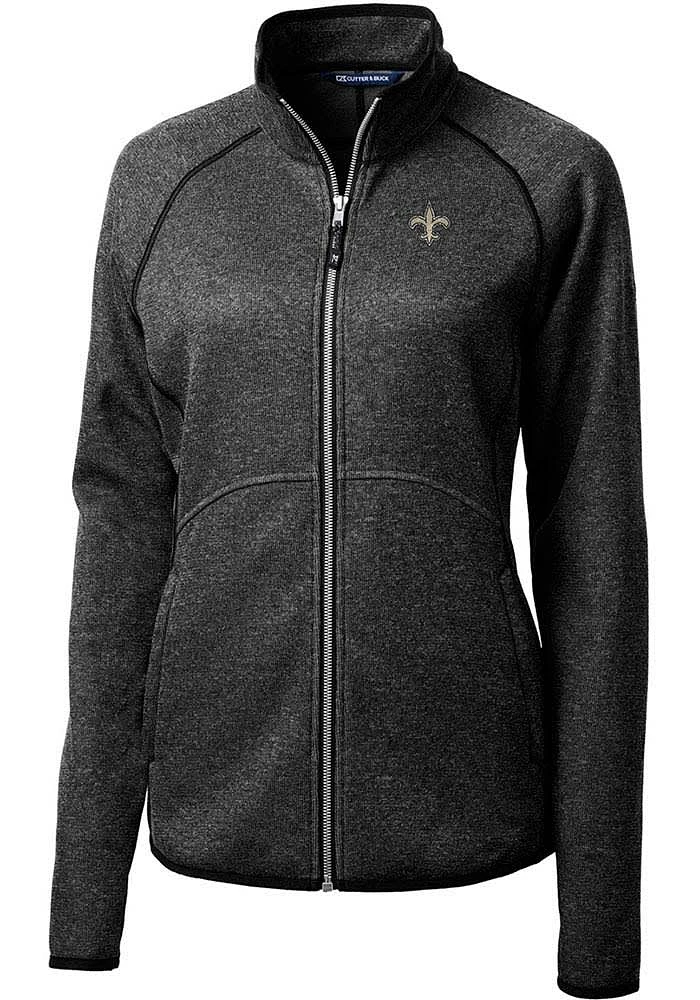 Cutter and Buck New Orleans Saints Womens Charcoal Mainsail Light Weight Jacket