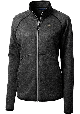 Cutter and Buck New Orleans Saints Womens Charcoal Mainsail Light Weight Jacket