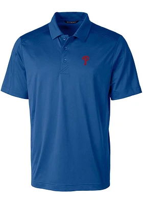 Cutter and Buck Philadelphia Phillies Mens Prospect Textured Short Sleeve Polo