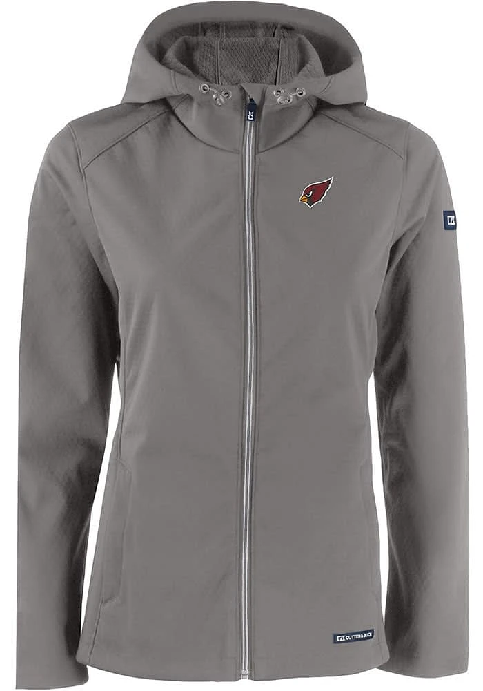 Cutter and Buck Arizona Cardinals Womens Grey Evoke Light Weight Jacket