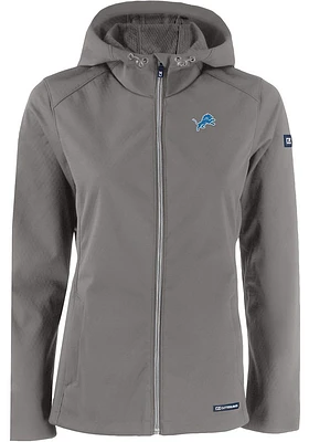 Cutter and Buck Detroit Lions Womens Grey Evoke Light Weight Jacket