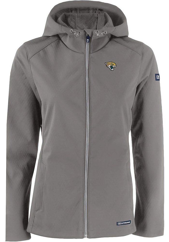 Cutter and Buck Jacksonville Jaguars Womens Grey Evoke Light Weight Jacket