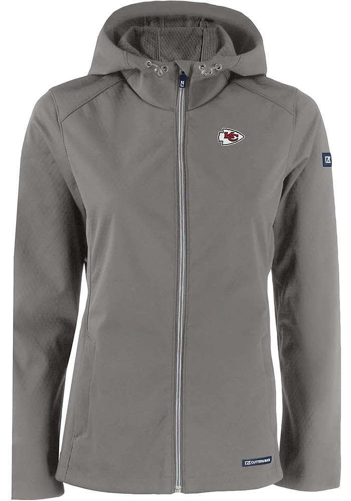 Cutter and Buck Kansas City Chiefs Womens Grey Evoke Light Weight Jacket