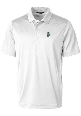 Cutter and Buck Seattle Mariners Mens Prospect Textured Short Sleeve Polo