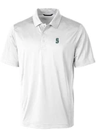 Cutter and Buck Seattle Mariners Mens Prospect Textured Short Sleeve Polo