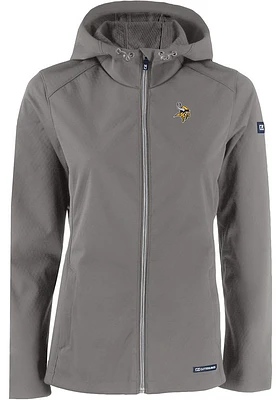 Cutter and Buck Minnesota Vikings Womens Grey Evoke Light Weight Jacket
