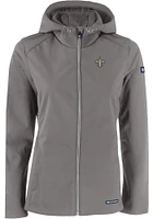Cutter and Buck New Orleans Saints Womens Grey Evoke Light Weight Jacket