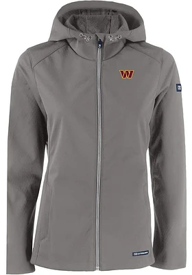 Cutter and Buck Washington Commanders Womens Grey Evoke Light Weight Jacket