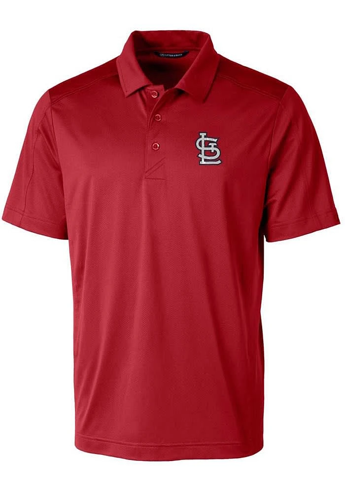 Cutter and Buck St Louis Cardinals Mens Cardinal Prospect Textured Short Sleeve Polo