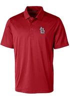 Cutter and Buck St Louis Cardinals Mens Cardinal Prospect Textured Short Sleeve Polo