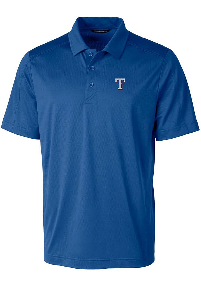 Cutter and Buck Texas Rangers Mens Prospect Textured Short Sleeve Polo