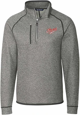 Cutter and Buck Dayton Flyers Mens Grey Mainsail Vault Big Tall 1/4 Zip Pullover