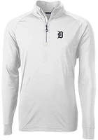 Cutter and Buck Detroit Tigers Mens Adapt Eco Knit Long Sleeve Qtr Zip Pullover