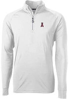 Cutter and Buck Los Angeles Angels Mens Adapt Eco Knit Long Sleeve Qtr Zip Pullover