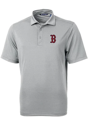 Cutter and Buck Boston Red Sox Mens Virtue Eco Pique Short Sleeve Polo