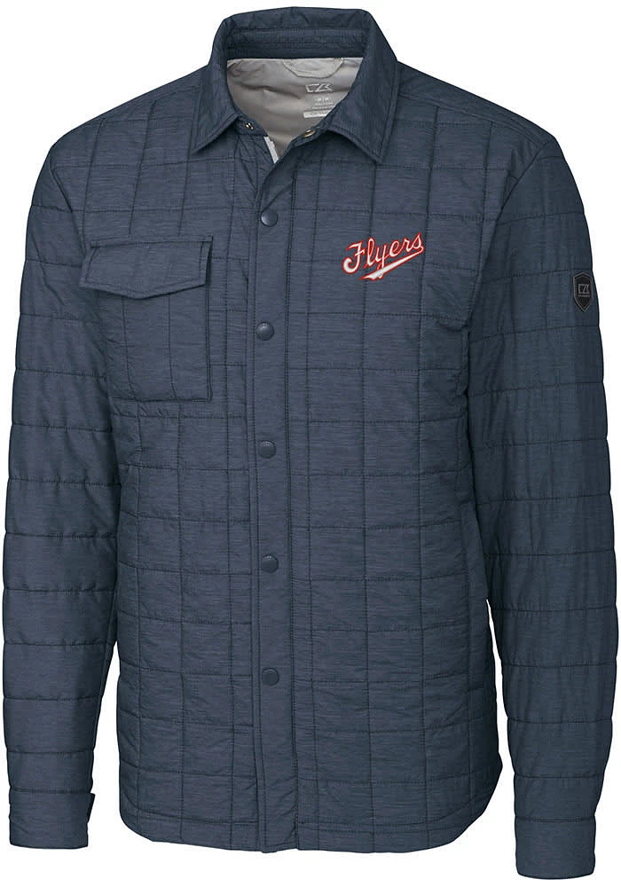 Cutter and Buck Dayton Flyers Mens Grey Vault Rainier PrimaLoft Quilted Big Tall Lined Jacke..