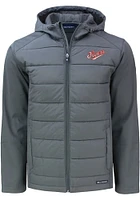 Cutter and Buck Dayton Flyers Mens Grey Evoke Hood Vault Big Tall Lined Jacket