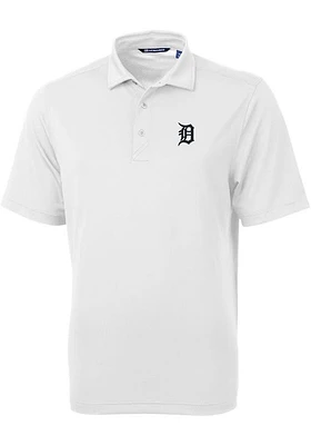 Cutter and Buck Detroit Tigers Mens Virtue Eco Pique Short Sleeve Polo