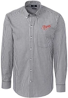 Cutter and Buck Dayton Flyers Mens Charcoal Easy Care Stretch Vault Big Tall Dress Shirt