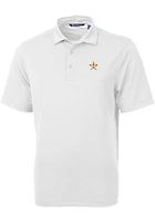 Cutter and Buck Houston Astros Mens Virtue Eco Pique Short Sleeve Polo