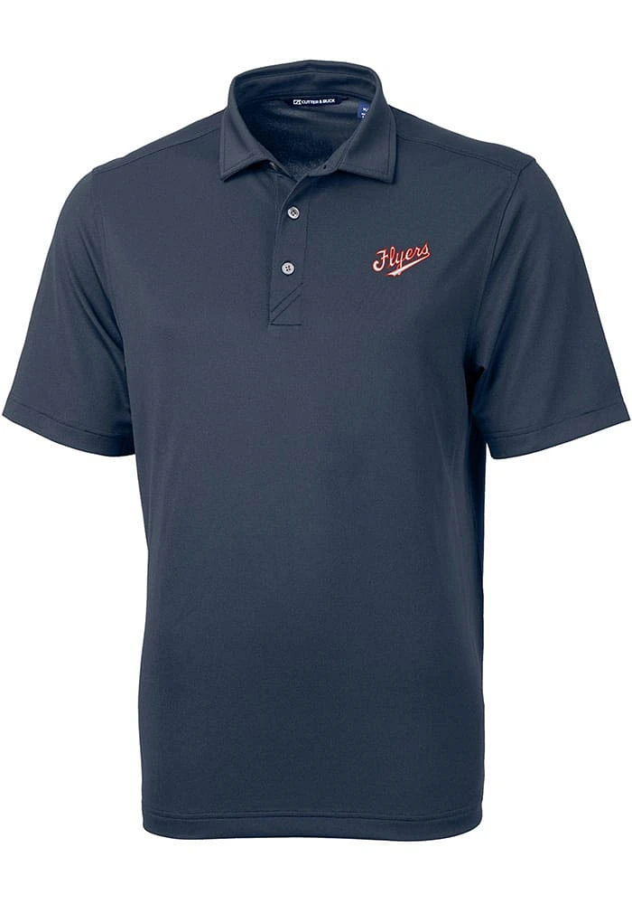 Cutter and Buck Dayton Flyers Navy Blue Vault Virtue Eco Pique Big Tall Polo