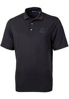 Cutter and Buck Miami Marlins Mens Virtue Eco Pique Short Sleeve Polo
