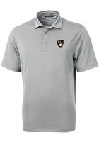 Cutter and Buck Milwaukee Brewers Mens Virtue Eco Pique Short Sleeve Polo