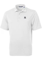 Cutter and Buck New York Yankees Mens Virtue Eco Pique Short Sleeve Polo