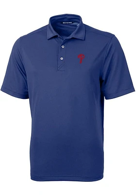 Cutter and Buck Philadelphia Phillies Mens Virtue Eco Pique Short Sleeve Polo