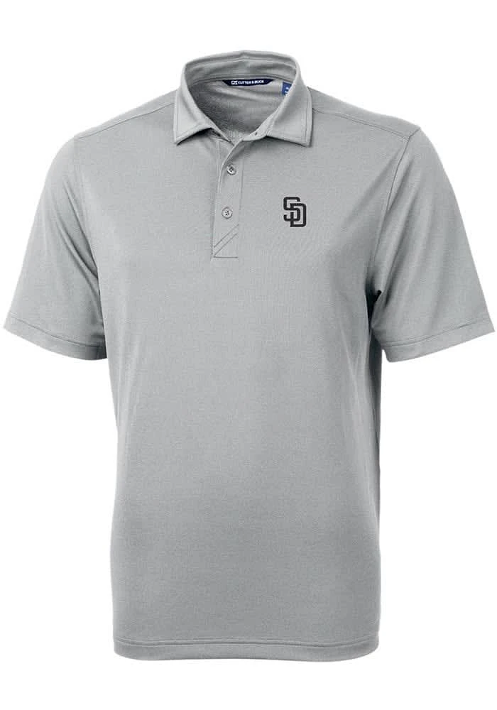 Cutter and Buck San Diego Padres Mens Virtue Eco Pique Short Sleeve Polo
