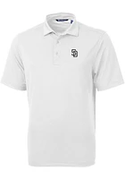 Cutter and Buck San Diego Padres Mens Virtue Eco Pique Short Sleeve Polo