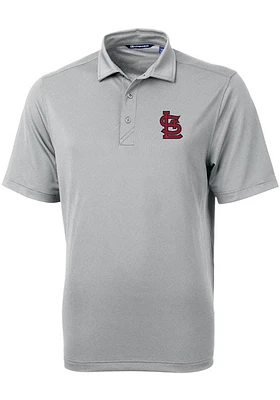 Cutter and Buck St Louis Cardinals Mens STL Logo Virtue Eco Pique Short Sleeve Polo