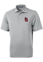 Cutter and Buck St Louis Cardinals Mens STL Logo Virtue Eco Pique Short Sleeve Polo