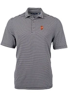 Cutter and Buck San Francisco Giants Mens Black Virtue Eco Pique Stripe Short Sleeve Polo