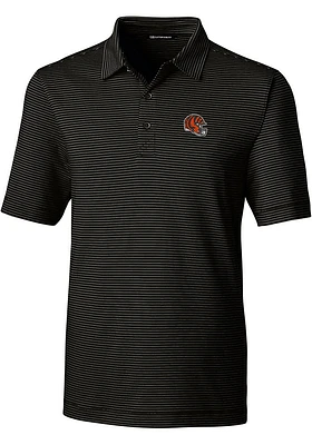 Cutter and Buck Cincinnati Bengals Mens Helmet Forge Pencil Stripe Short Sleeve Polo