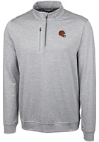 Cutter and Buck Cincinnati Bengals Mens Grey Helmet Stealth Long Sleeve 1/4 Zip Pullover