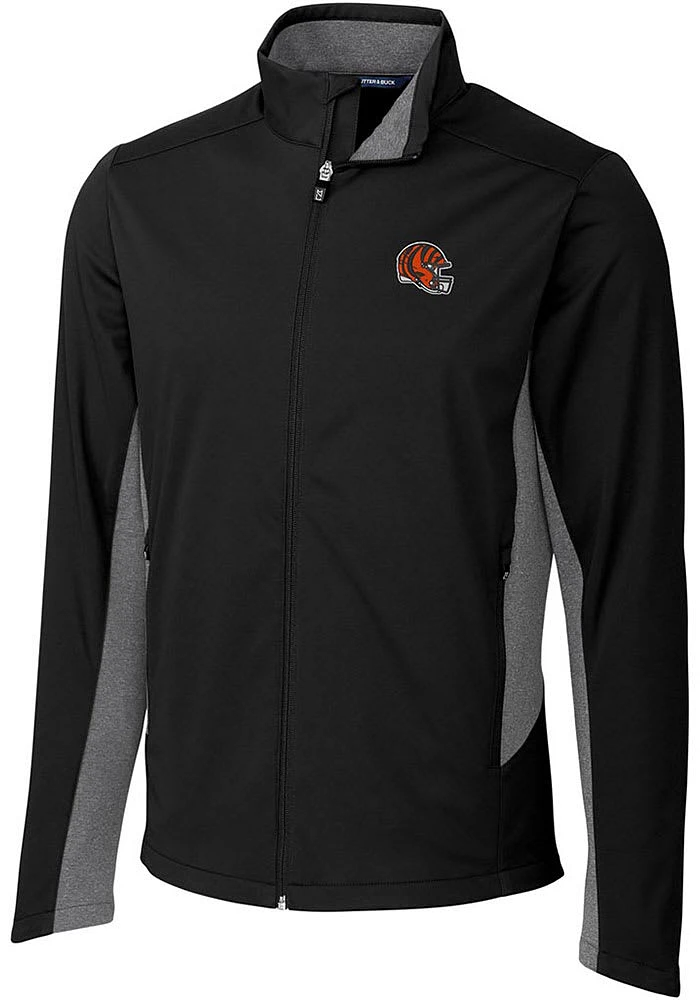 Cutter and Buck Cincinnati Bengals Mens Black Helmet Navigate Light Weight Jacket