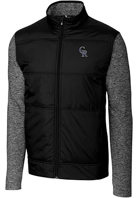Cutter and Buck Colorado Rockies Mens Stealth Hybrid Quilted Medium Weight Jacket