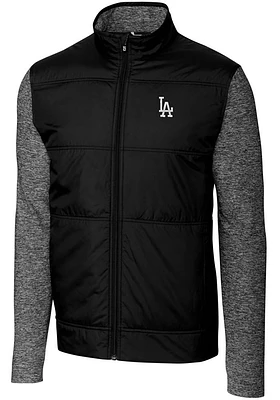 Cutter and Buck Los Angeles Dodgers Mens Stealth Hybrid Quilted Medium Weight Jacket