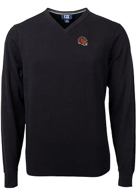 Cutter and Buck Cincinnati Bengals Mens Black Helmet Lakemont Long Sleeve Sweater