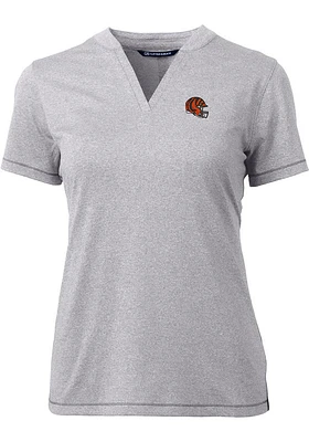 Cutter and Buck Cincinnati Bengals Womens Helmet Forge Short Sleeve T-Shirt