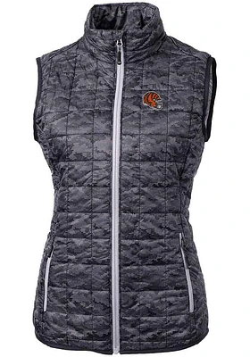 Cutter and Buck Cincinnati Bengals Womens Black Helmet Rainier PrimaLoft Printed Vest