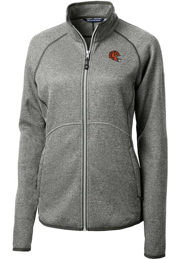 Cutter and Buck Cincinnati Bengals Womens Grey Helmet Mainsail Light Weight Jacket