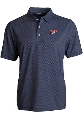 Cutter and Buck Dayton Flyers Navy Blue Pike Symmetry Vault Big Tall Polo