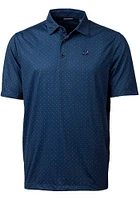 Cutter and Buck Cincinnati Bengals Navy Blue Americana Pike Double Dot Big Tall Polo