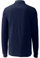 Cutter and Buck Cincinnati Bengals Navy Blue Advantage Pique Long Sleeve Big Tall Polo