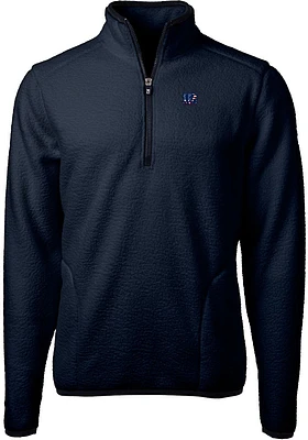 Cutter and Buck Cincinnati Bengals Mens Navy Blue Cascade Sherpa Big Tall 1/4 Zip Pullover