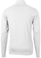 Cutter and Buck Cincinnati Bengals Mens White Americana Virtue Eco Pique Long Sleeve 1/4 Zip Pul..