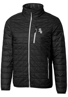 Cutter and Buck Chicago White Sox Mens Black Rainier PrimaLoft Puffer Filled Jacket